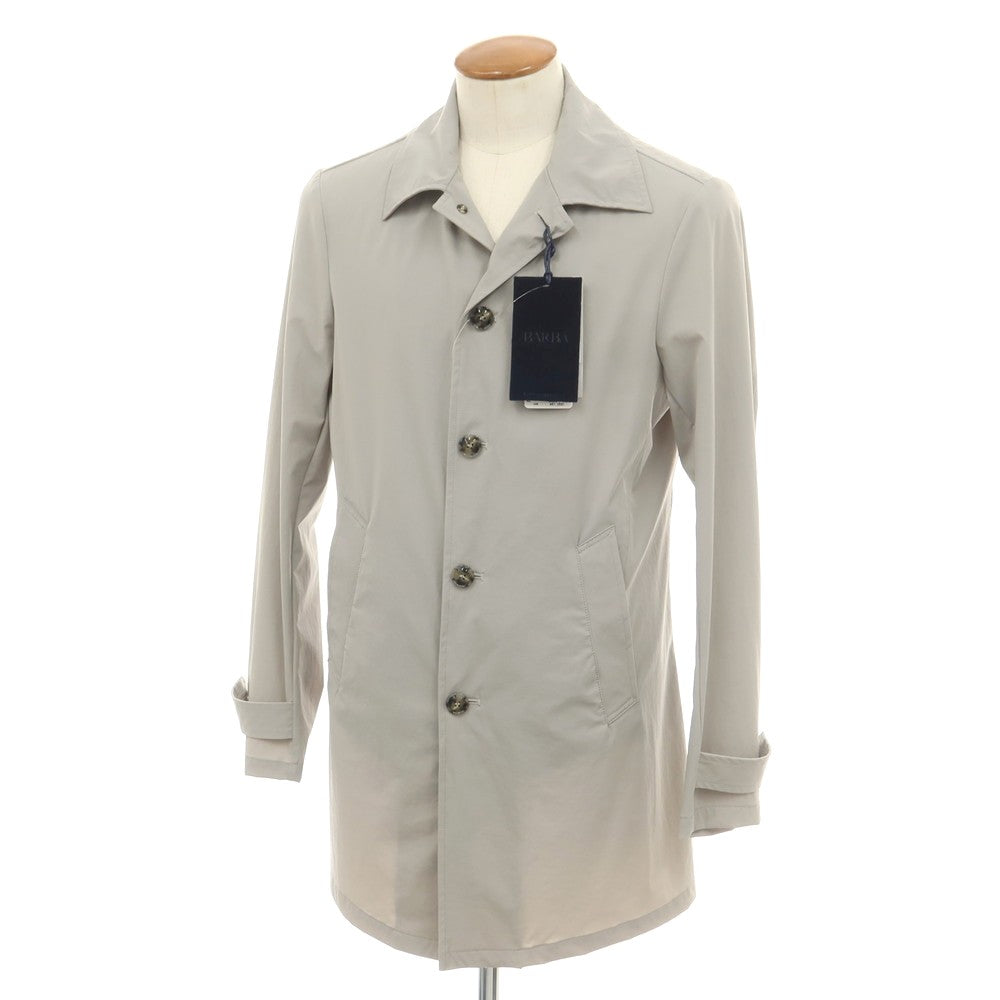 [New] BARBA Stretch Nylon Balmacaan Coat Light Gray [48] [Condition Rank N] [Men&