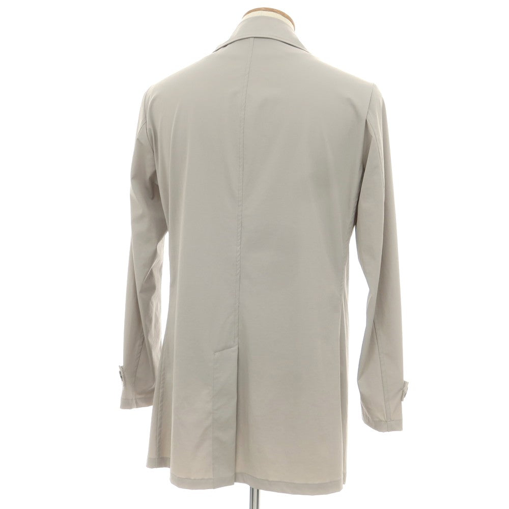[New] BARBA Stretch Nylon Balmacaan Coat Light Gray [48] [Condition Rank N] [Men&