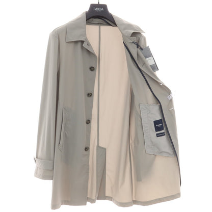 [New] BARBA Stretch Nylon Balmacaan Coat Light Gray [48] [Condition Rank N] [Men&