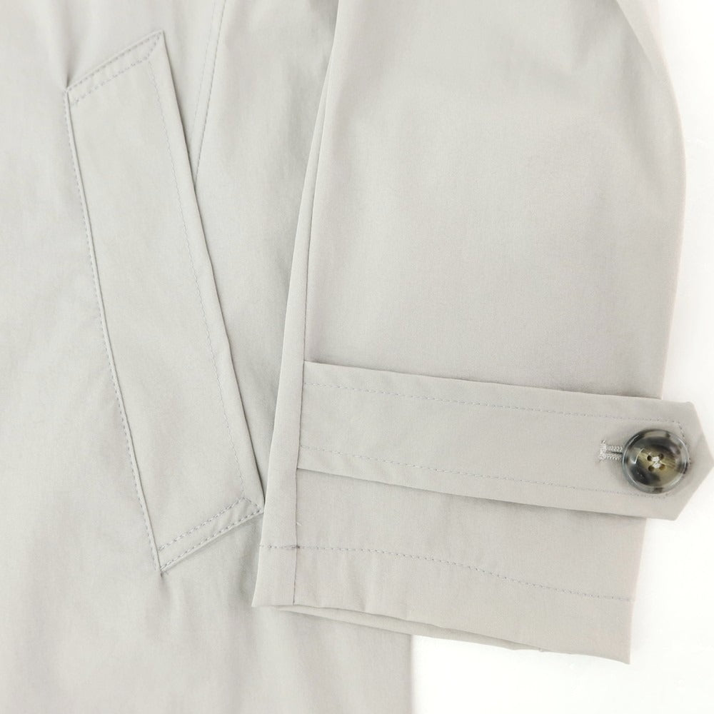 [New] BARBA Stretch Nylon Balmacaan Coat Light Gray [48] [Condition Rank N] [Men&