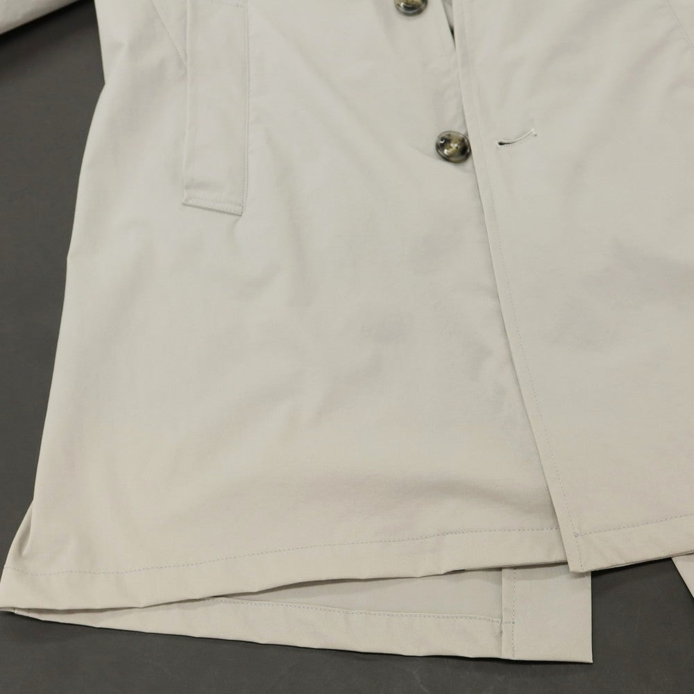[New] BARBA Stretch Nylon Balmacaan Coat Light Gray [48] [Condition Rank N] [Men&