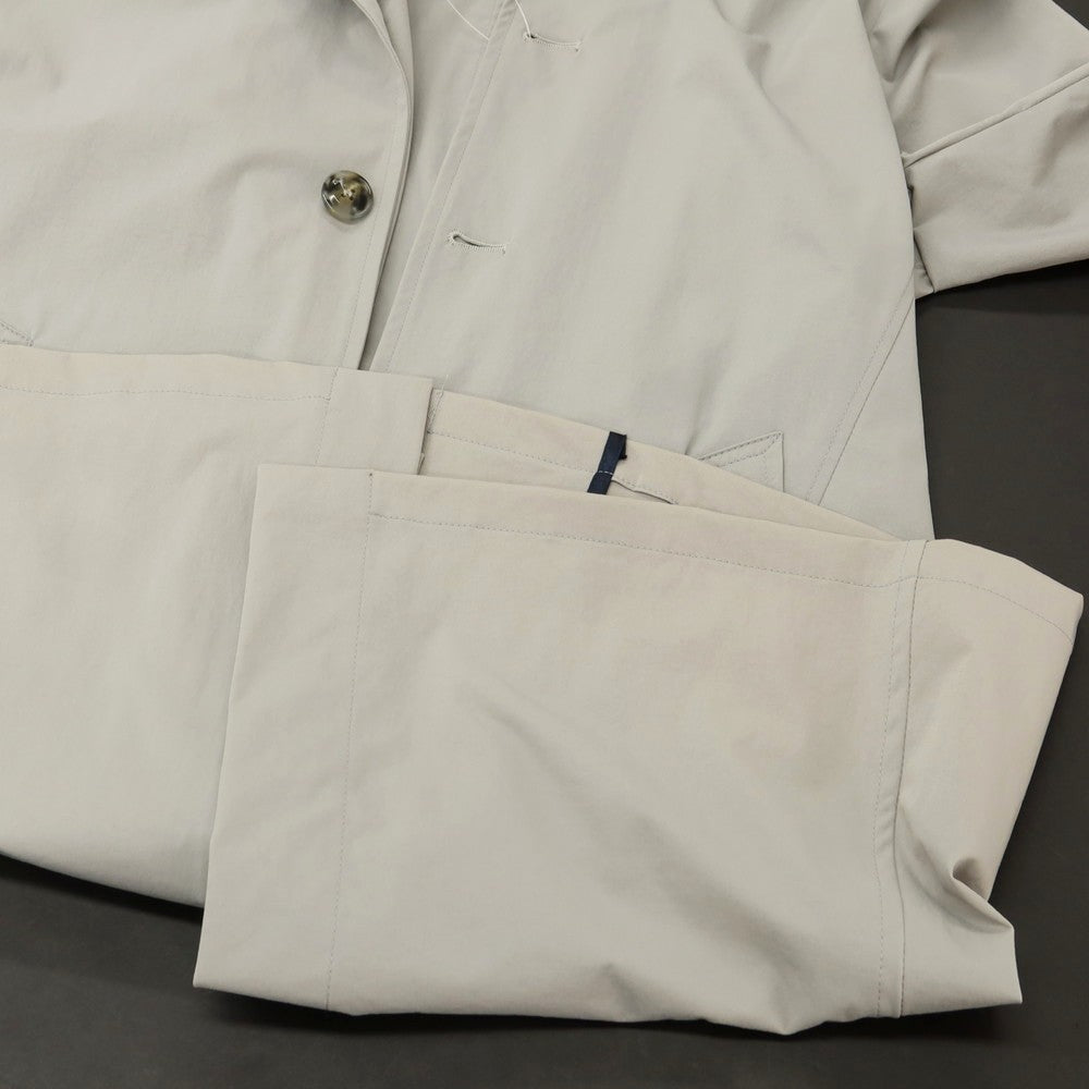 [New] BARBA Stretch Nylon Balmacaan Coat Light Gray [48] [Condition Rank N] [Men&
