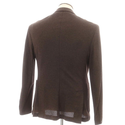 [New] BARBA Jersey Cotton Tailored Jacket Brown [52] [Condition Rank N] [Men&