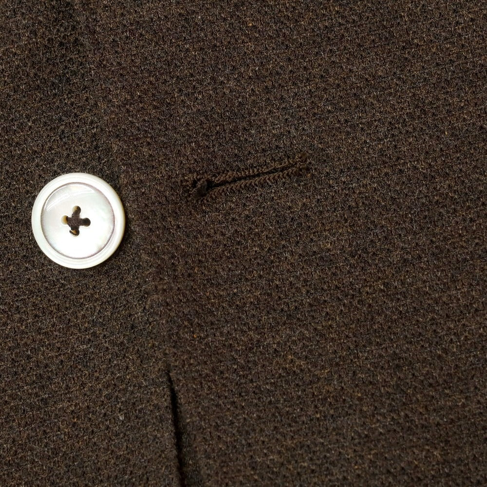 [New] BARBA Jersey Cotton Tailored Jacket Brown [52] [Condition Rank N] [Men&