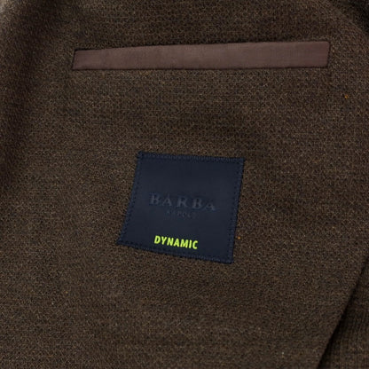 [New] BARBA Jersey Cotton Tailored Jacket Brown [52] [Condition Rank N] [Men&