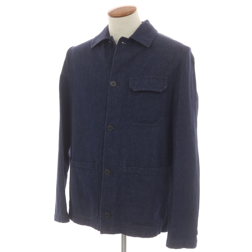 [New] Montedoro Cotton Linen Denim Coverall Navy [48] [Condition Rank N] [Men&