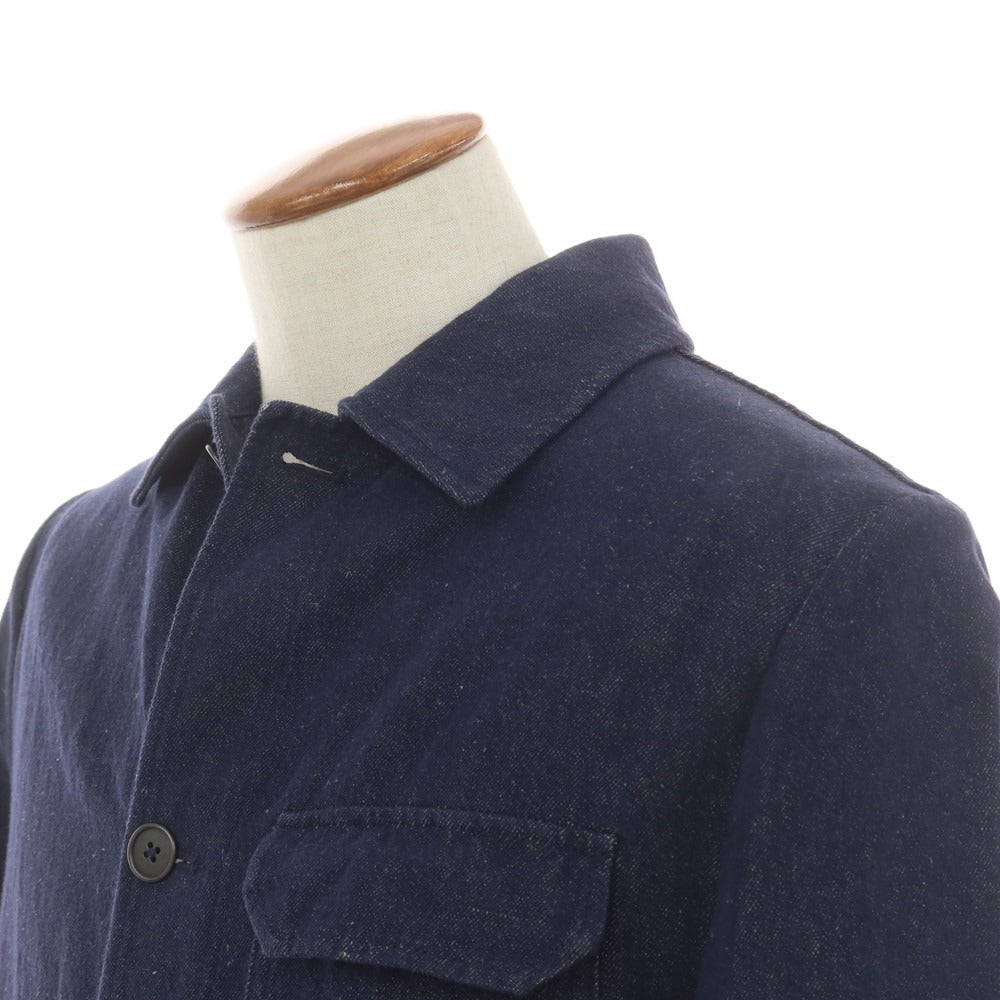 [New] Montedoro Cotton Linen Denim Coverall Navy [48] [Condition Rank N] [Men&