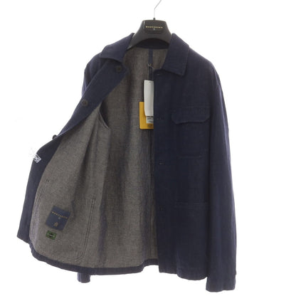 [New] Montedoro Cotton Linen Denim Coverall Navy [48] [Condition Rank N] [Men&