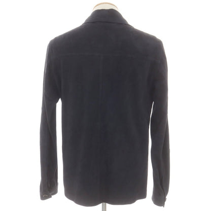 [New Outlet] Montedoro Sheepsuede Leather Shirt Jacket Dark Navy [S] [Condition Rank N-] [Men&