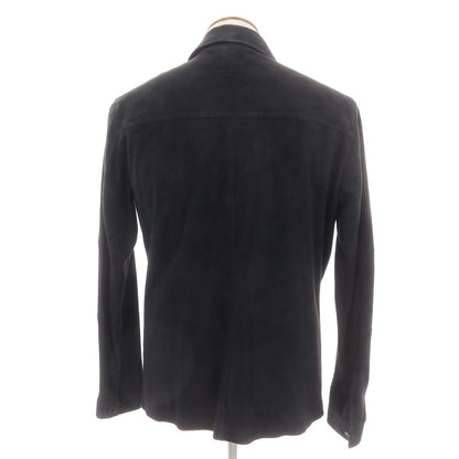 [New Outlet] Montedoro Sheepsuede Leather Shirt Jacket Dark Navy [M] [Condition Rank N-] [Men&