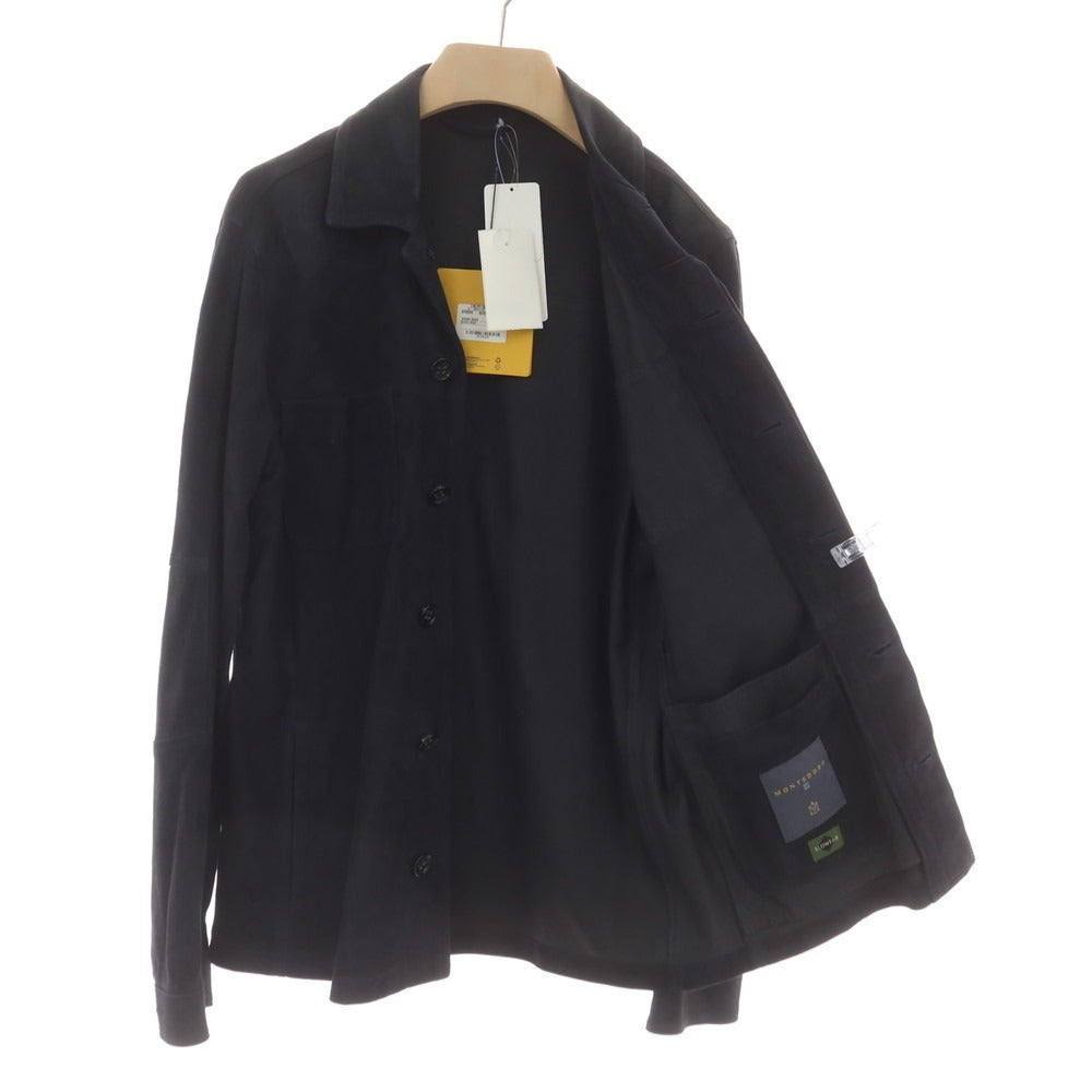 [New Outlet] Montedoro Sheepsuede Leather Shirt Jacket Dark Navy [M] [Condition Rank N-] [Men&