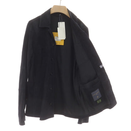 [New Outlet] Montedoro Sheepsuede Leather Shirt Jacket Dark Navy [M] [Condition Rank N-] [Men&