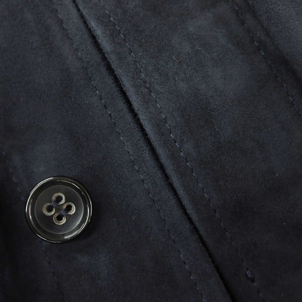 [New Outlet] Montedoro Sheepsuede Leather Shirt Jacket Dark Navy [M] [Condition Rank N-] [Men&
