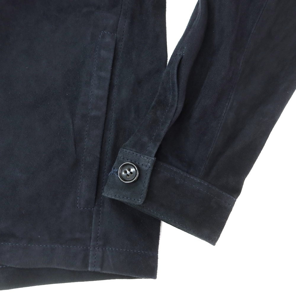 [New Outlet] Montedoro Sheepsuede Leather Shirt Jacket Dark Navy [M] [Condition Rank N-] [Men&
