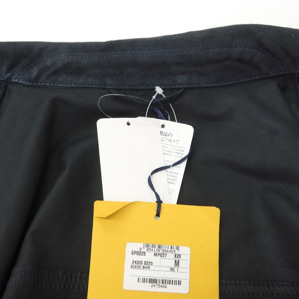 [New Outlet] Montedoro Sheepsuede Leather Shirt Jacket Dark Navy [M] [Condition Rank N-] [Men&