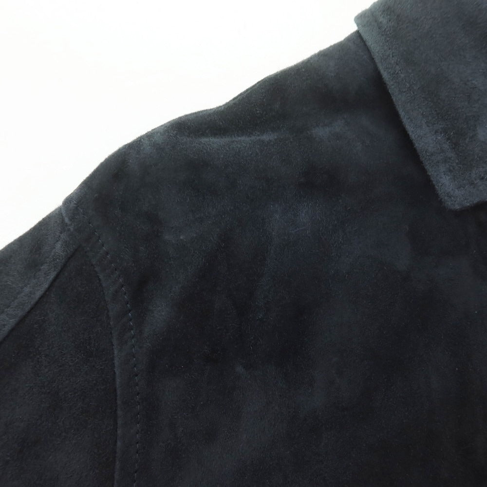 [New Outlet] Montedoro Sheepsuede Leather Shirt Jacket Dark Navy [M] [Condition Rank N-] [Men&