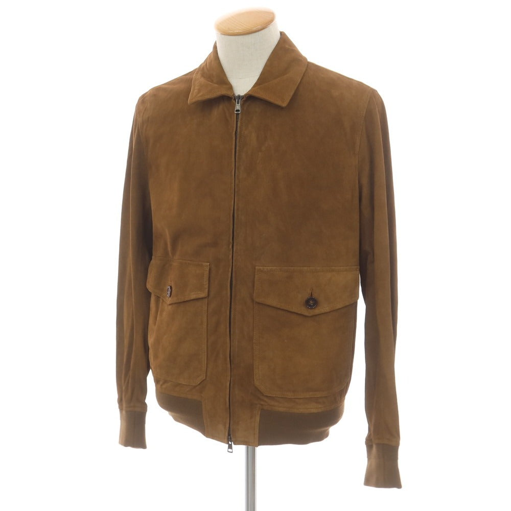 [New] Montedoro Sheepsuede Leather Blouson Brown [XS] [Condition Rank N] [Men&