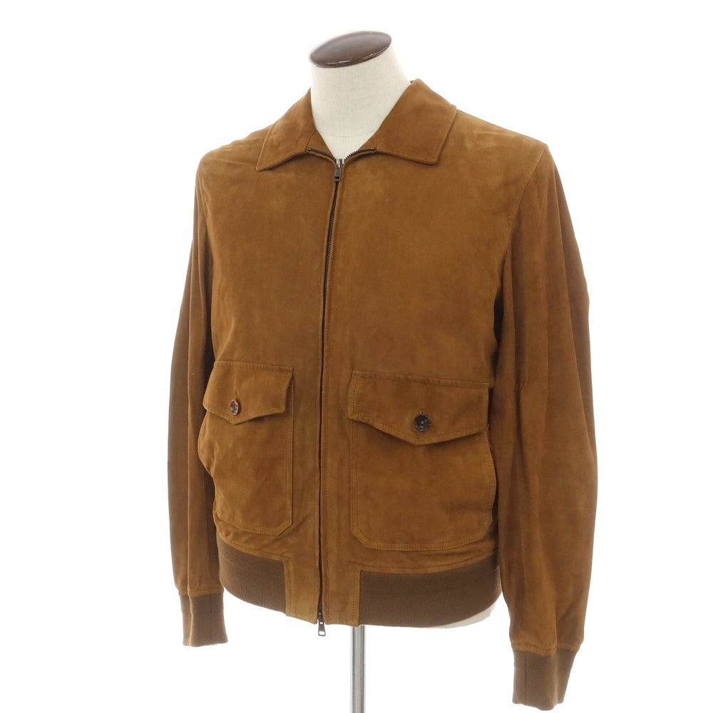 [New] Montedoro Sheepsuede Leather Blouson Brown [L] [Condition Rank N] [Men&