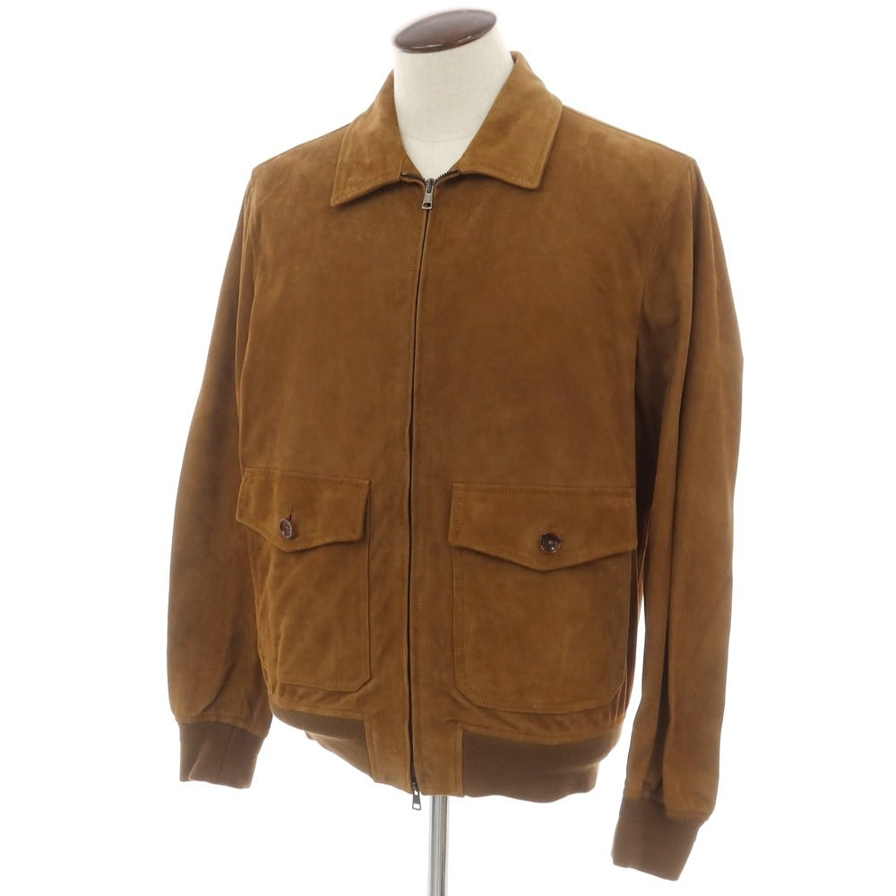 [New] Montedoro Sheepsuede Leather Blouson Brown [XL] [Condition Rank N] [Men&