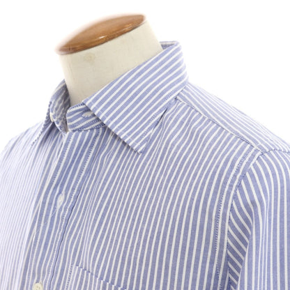 【新品】グランシャツ Glanshirt コットン ストライプ カジュアルシャツ ブルーxホワイト【 39 】【 状態ランクN 】【 メンズ 】