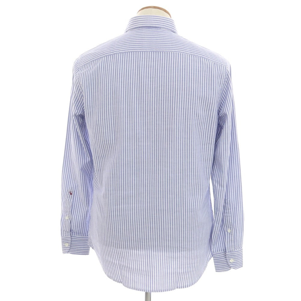 【新品】グランシャツ Glanshirt コットン ストライプ カジュアルシャツ ブルーxホワイト【 39 】【 状態ランクN 】【 メンズ 】