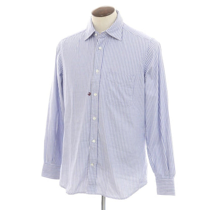 【新品】グランシャツ Glanshirt コットン ストライプ カジュアルシャツ ブルーxホワイト【 41 】【 状態ランクN 】【 メンズ 】