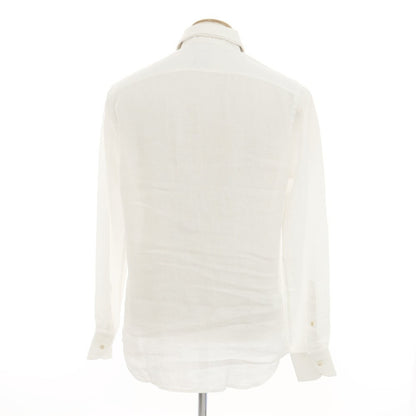 【新品】グランシャツ Glanshirt リネン ワイドカラー カジュアルシャツ ホワイト【 39 】【 状態ランクN 】【 メンズ 】