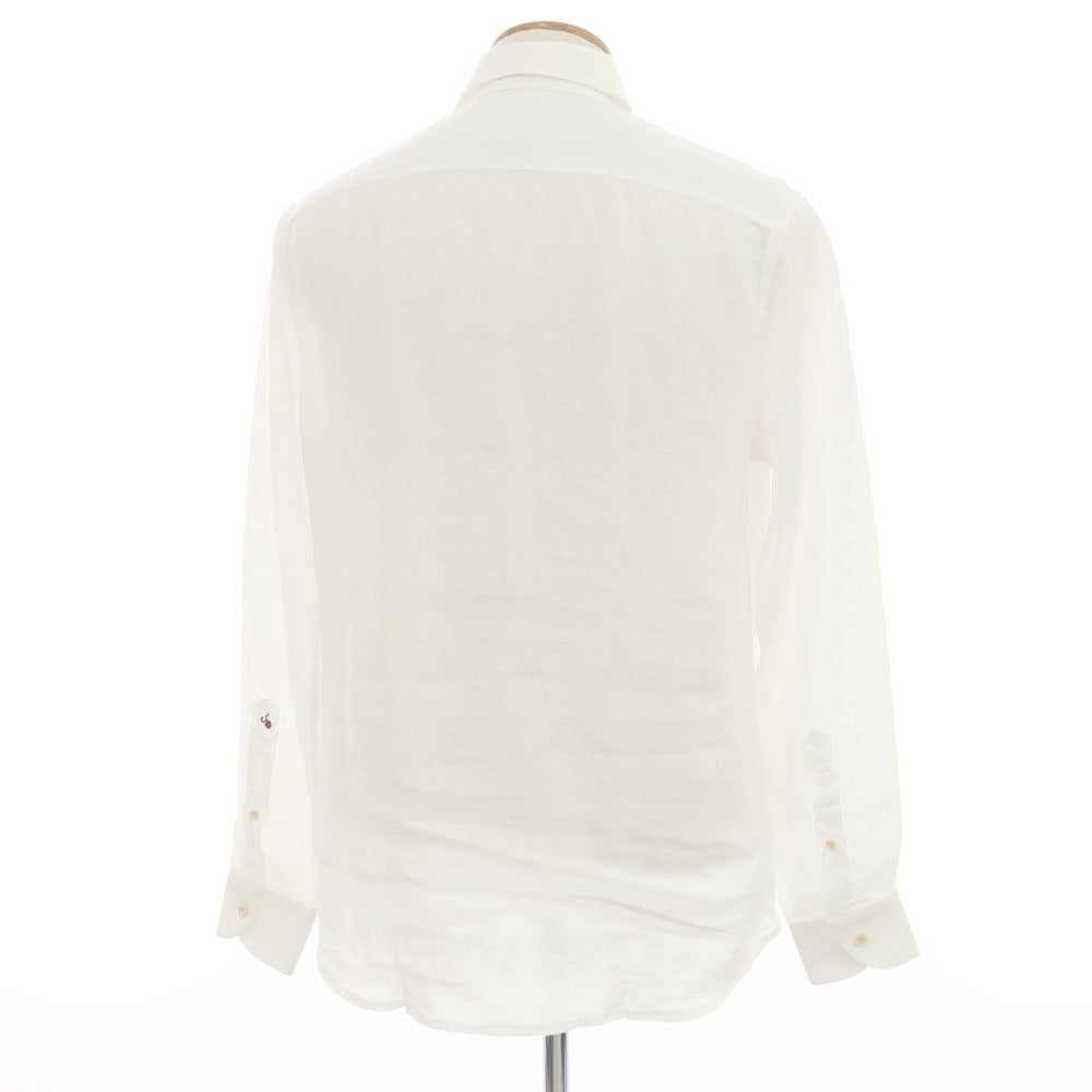 [New] Glanshirt Linen Wide Collar Casual Shirt White [40] [Condition Rank N] [Men&