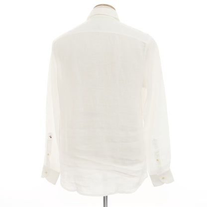 [New] Glanshirt Linen Wide Collar Casual Shirt White [40] [Condition Rank N] [Men&