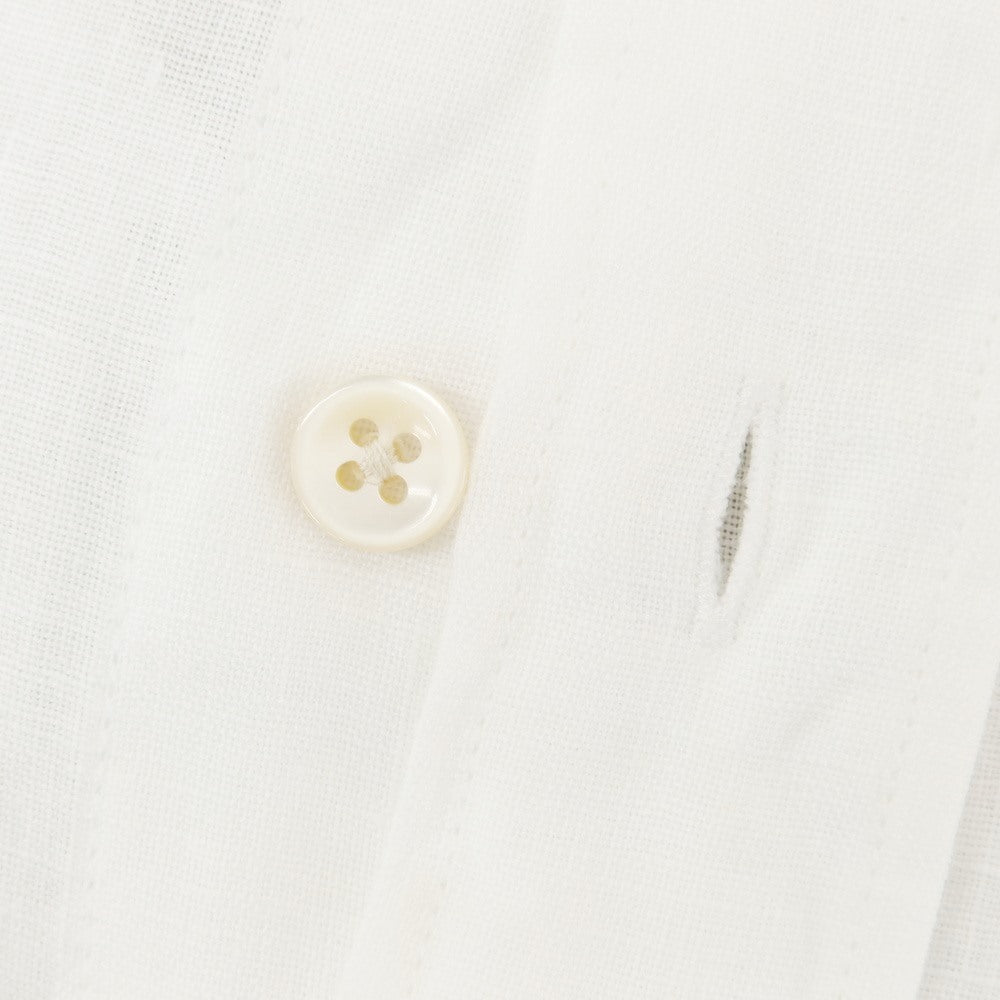 [New] Glanshirt Linen Wide Collar Casual Shirt White [40] [Condition Rank N] [Men&
