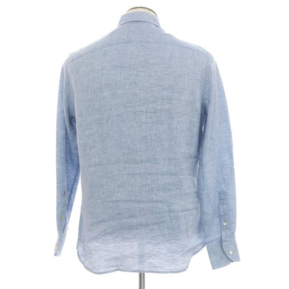 [New] Glanshirt Linen Wide Collar Casual Shirt Light Blue [41] [Condition Rank N] [Men&