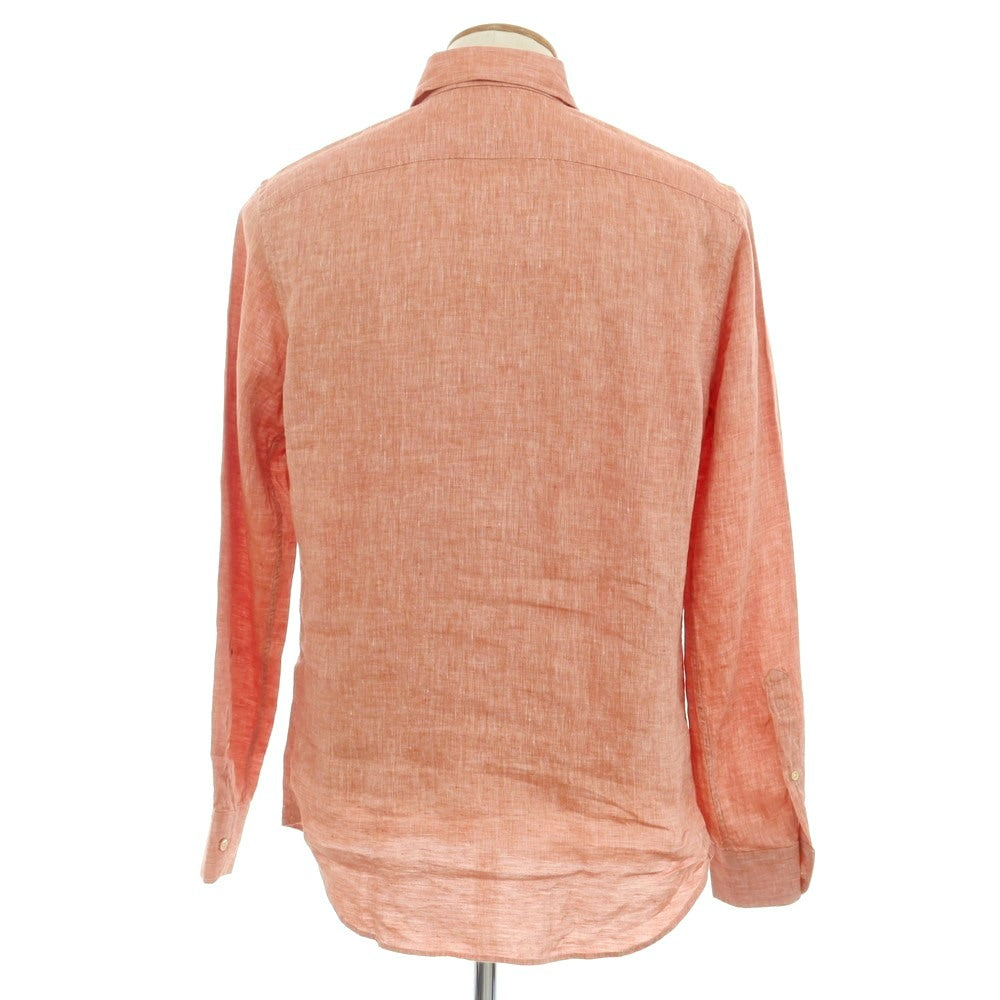 [New] Glanshirt Linen Wide Collar Casual Shirt Light Red [39] [Condition Rank N] [Men&