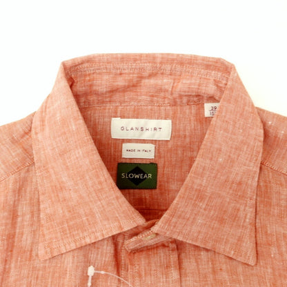 [New] Glanshirt Linen Wide Collar Casual Shirt Light Red [39] [Condition Rank N] [Men&