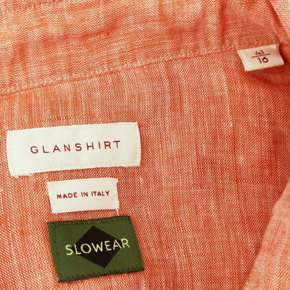 [New] Glanshirt Linen Wide Collar Casual Shirt Light Red [41] [Condition Rank N] [Men&
