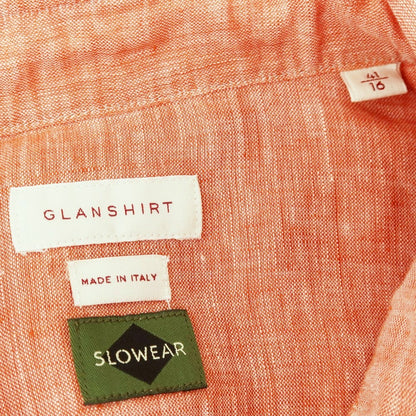 [New] Glanshirt Linen Wide Collar Casual Shirt Light Red [41] [Condition Rank N] [Men&
