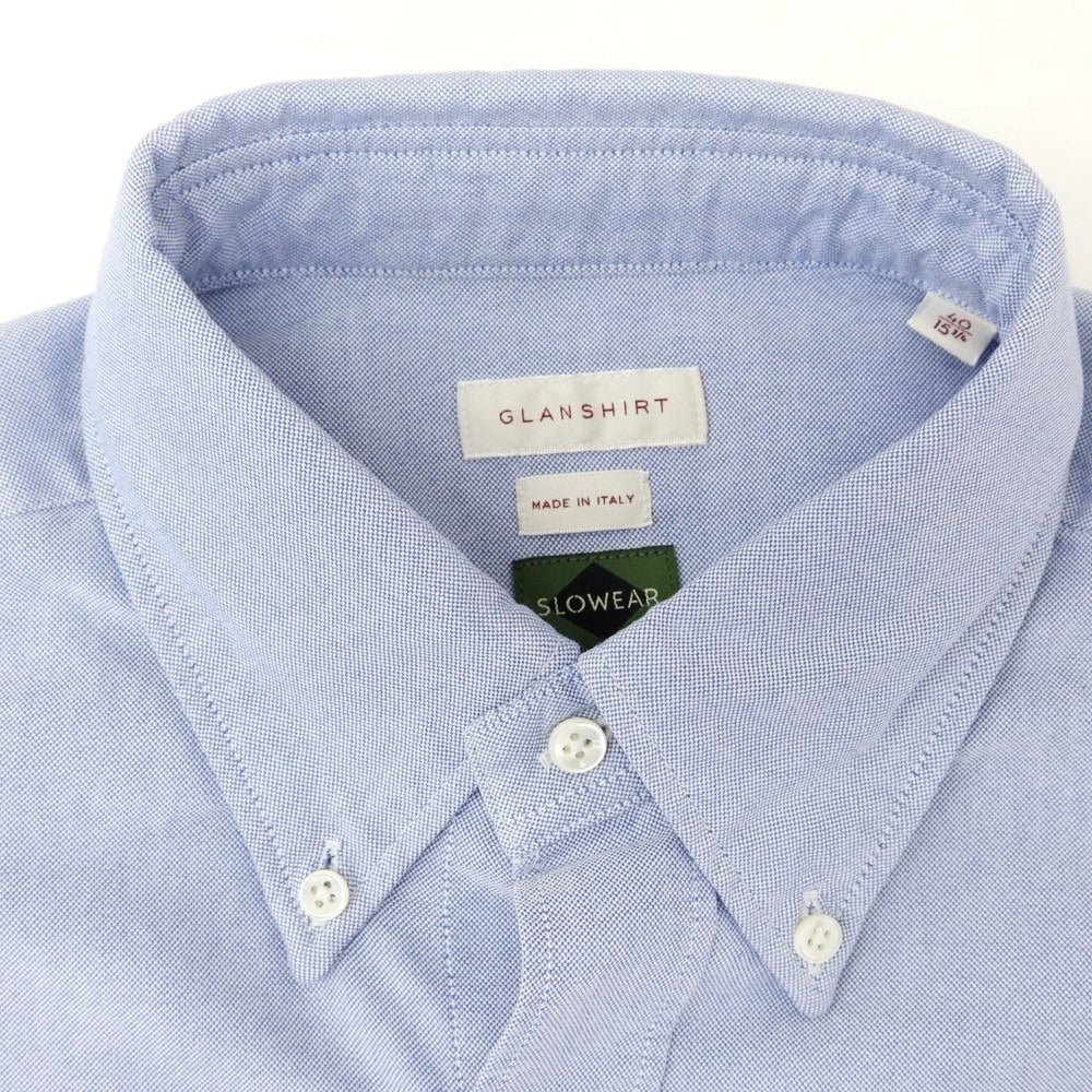 [New] Glanshirt Oxford cotton button-down casual shirt, light blue [40] [Condition rank N] [Men&