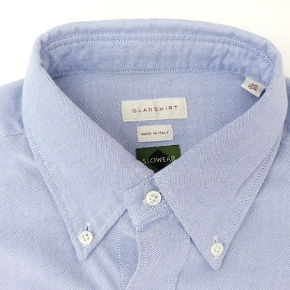 [New] Glanshirt Oxford cotton button-down casual shirt, light blue [40] [Condition rank N] [Men&