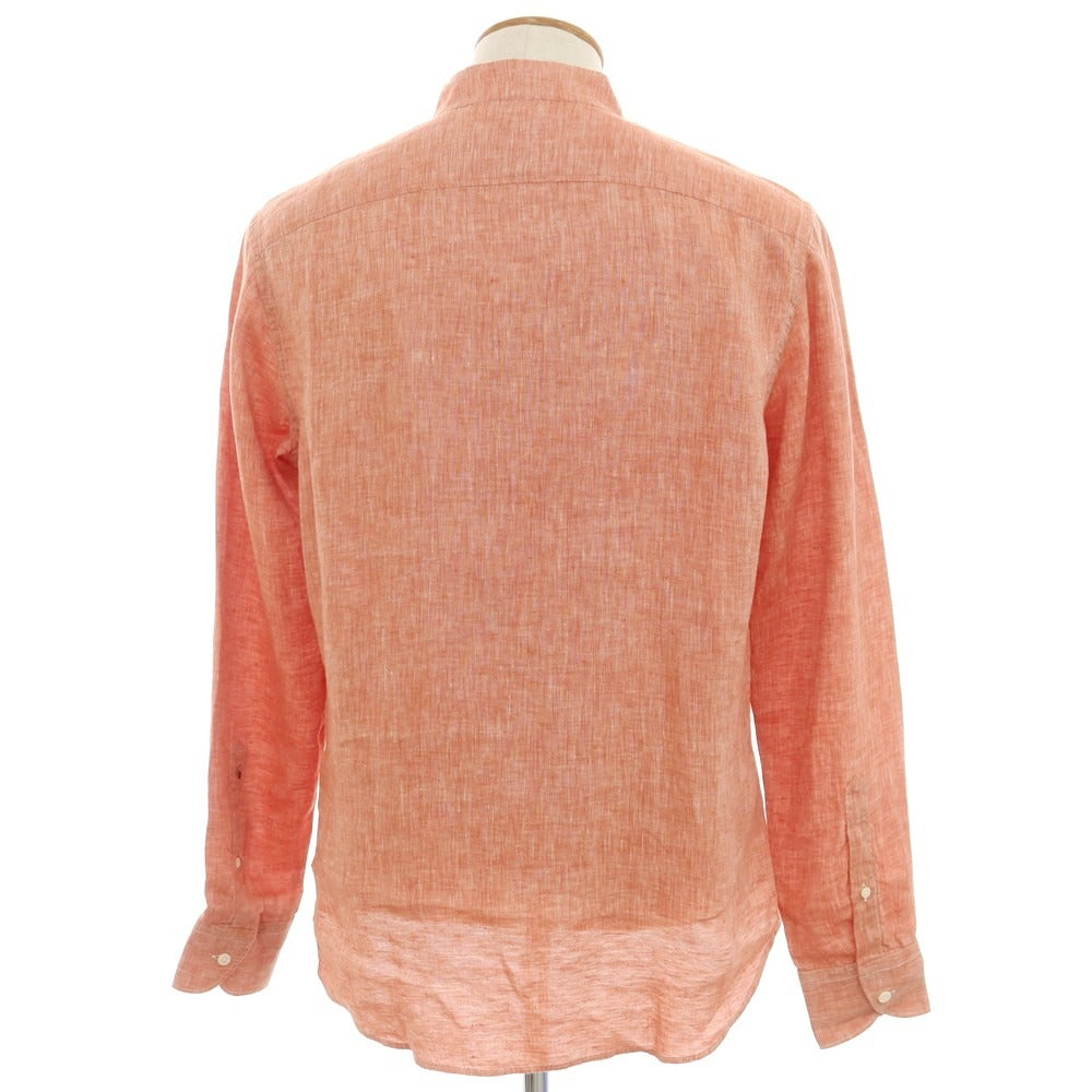 [New] Glanshirt Linen Band Collar Casual Shirt Red [40] [Condition Rank N] [Men&