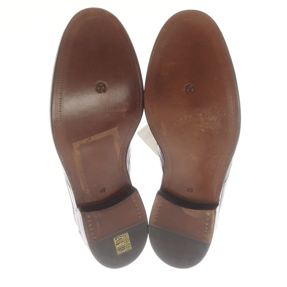 [New Outlet] OFFICINA SLOWEAR Kangaroo Leather Coin Loafers Brown [43] [Condition Rank N-] [Men&