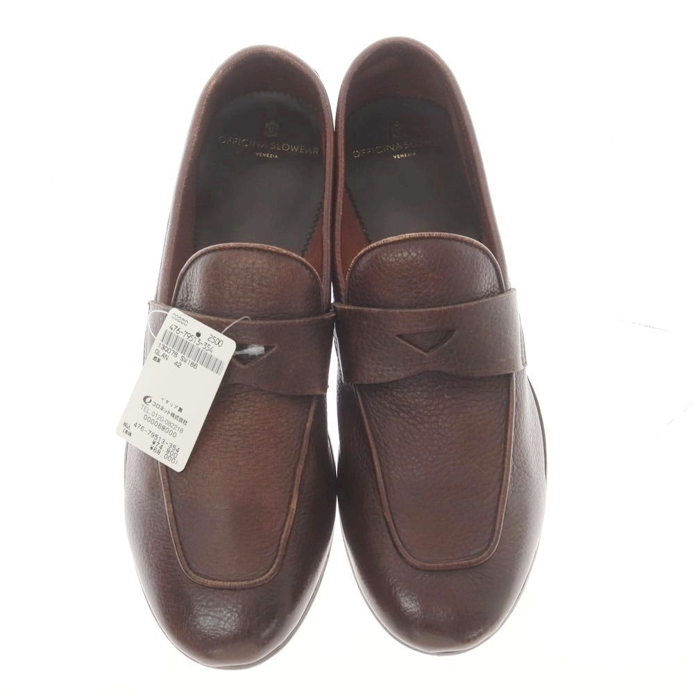 [New Outlet] OFFICINA SLOWEAR Deerskin Coin Loafers Brown [42] [Condition Rank N-] [Men&