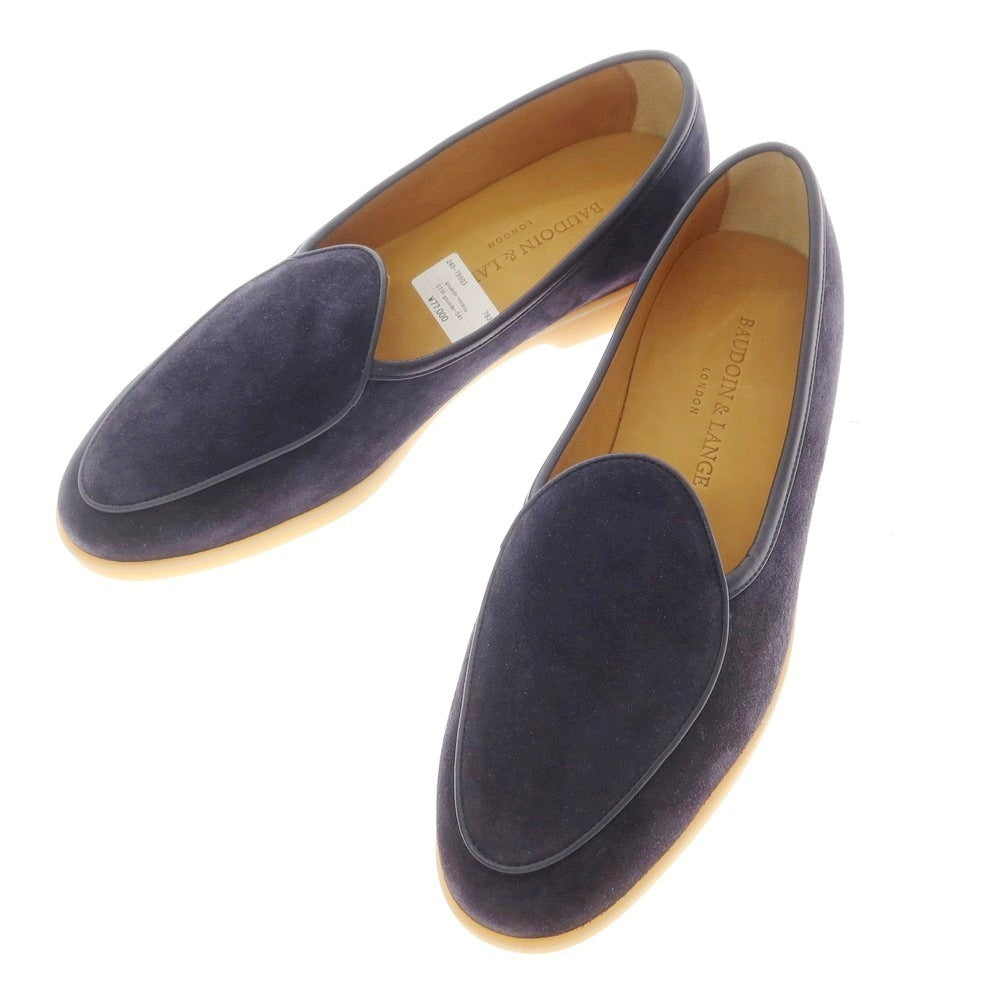 [New] Baudoin &amp;amp; Lange Suede Loafers Belgian Shoes Navy [41] [Condition Rank N] [Men&