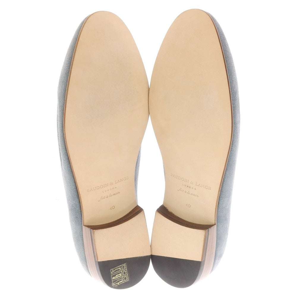 [New Outlet] Baudoin &amp;amp; Lange Suede Loafers Belgian Shoes Smoke Blue [40] [Condition Rank N-] [Men&