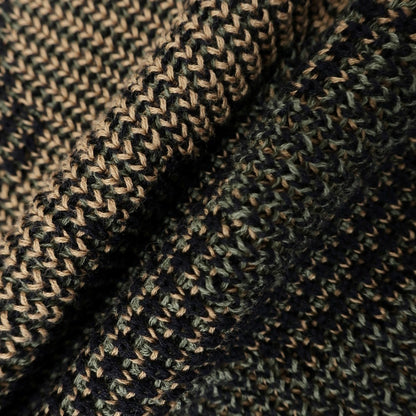 [New] ZANONE Mid-gauge linen cotton camouflage crew neck pullover knit, olive x beige [46] [Condition Rank N] [Men&