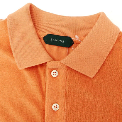 [New] ZANONE Cotton Pile Short Sleeve Polo Shirt Orange [46] [Condition Rank N] [Men&
