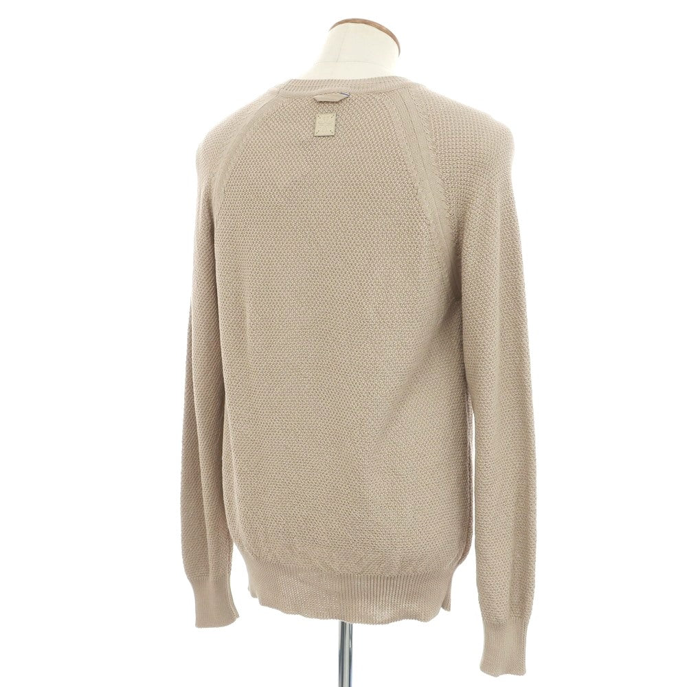 [New] JACOB COHEN Cotton Crew Neck Pullover Knit Beige [L] [Condition Rank N] [Men&