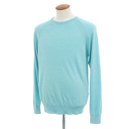 [New] JACOB COHEN High gauge cotton cashmere crew neck pullover knit light blue [L] [Condition rank N] [Men&