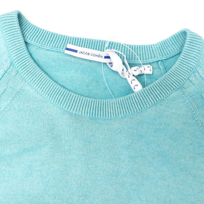 [New] JACOB COHEN High gauge cotton cashmere crew neck pullover knit light blue [L] [Condition rank N] [Men&