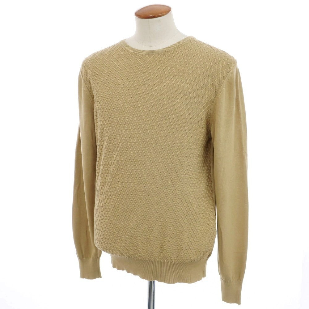 [New] JACOB COHEN High Gauge Cotton Crew Neck Pullover Knit Dark Beige [L] [Condition Rank N] [Men&