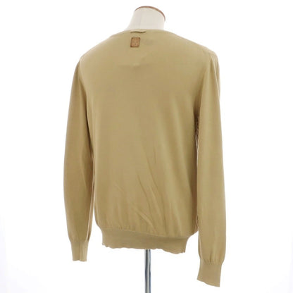 [New] JACOB COHEN High Gauge Cotton Crew Neck Pullover Knit Dark Beige [L] [Condition Rank N] [Men&