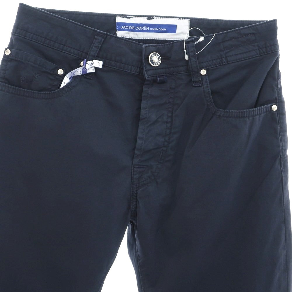 [New] JACOB COHEN BARD Stretch Cotton 5 Pocket Pants Navy [28] [Condition Rank N] [Men&